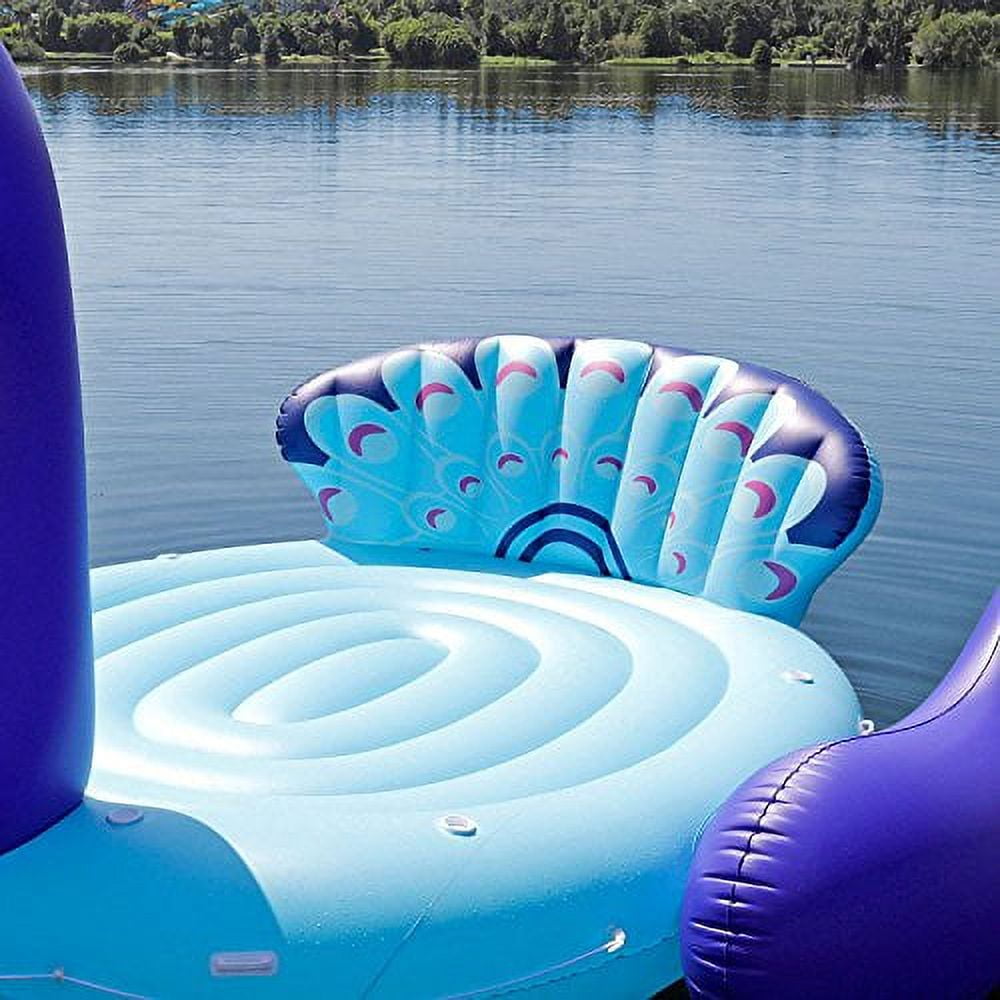 Sun Pleasure 21311 Pretty Peacock Island - Gigantic Inflatable 6-Adult  Party Lake Float 