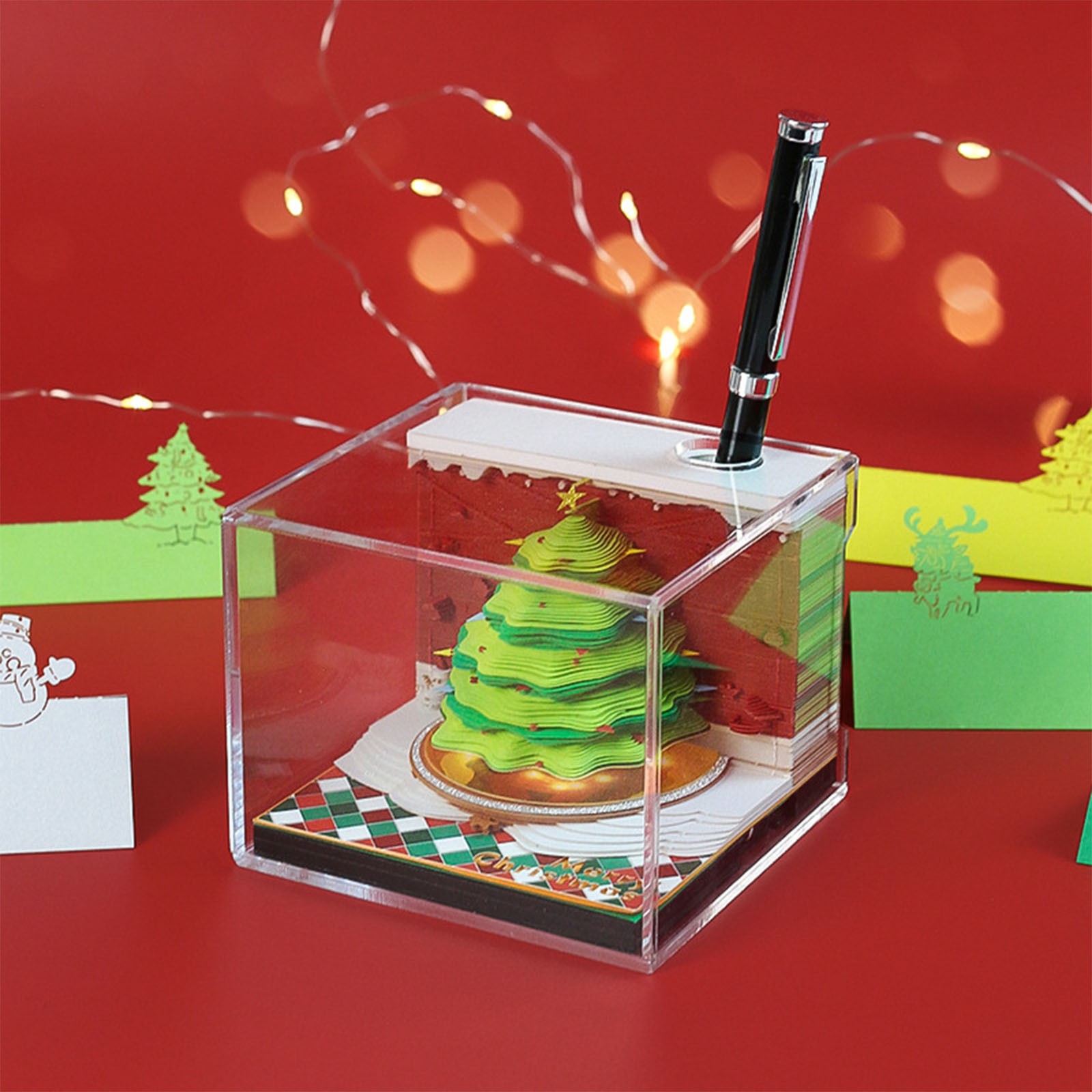 Calendrier De Bureau 3D 2026 à Détacher | Papier Sculpté Avec Bloc-notes | Décoration Originale Et Cadeau Créatif Pour Noël, Bureau