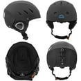 thumbnail image 3 of STOMP Ski & Snowboarding Snow Sports Helmet With Build-In Pocket in Ear Pads For Wireless Drop-In Headphone (Matte Black, Large), 3 of 6