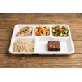 thumbnail image 2 of efyPack 5-Compartment Disposable Paper Plates, White, Plant-Based Sugarcane Fiber, 500Pcs., 2 of 5