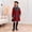 Brick Red, variant on Zecgelong Stylish Two Tone Denim Outerwear For Girls Casual Warm Jacket With Comfortable Fit