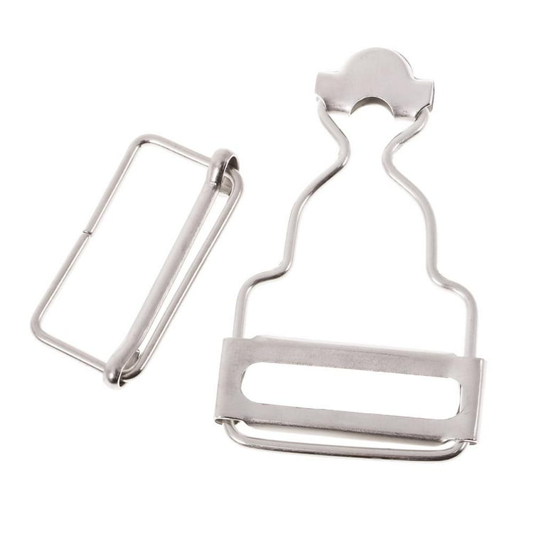 2x Dungaree Buckles Metal Clip Fasteners for Suspender, Jackets