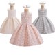 thumbnail image 2 of Vestido de princesa de verano para niños, vestido de flores florales sin mangas para niñas, vestido de tutú de bautismo para niños pequeños, disfraz de fiesta de cumpleaños de 1 año 0-6M (Etiqueta 70) Gao Jinjia LED, 2 of 2