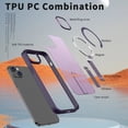 thumbnail image 3 of for iPhone 15 Case with Stand, Compatible with MagSafe, Magnetic Kickstand Case for iPhone 15, Military-Grade Protection Shockproof Case, Clear Acrylic + Soft TPU Material, Purple, 3 of 6