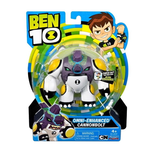 Cannonbolt Ben 10 Omni Enhanced 5 Pulgadas figura de acción multicolor con 6 puntos de articulación, inspirada en la serie Ben 10, recomendada para niños de 4 años en adelante y coleccionistas, ideal para jugar o exhibir en colecciones de figuras de acción.