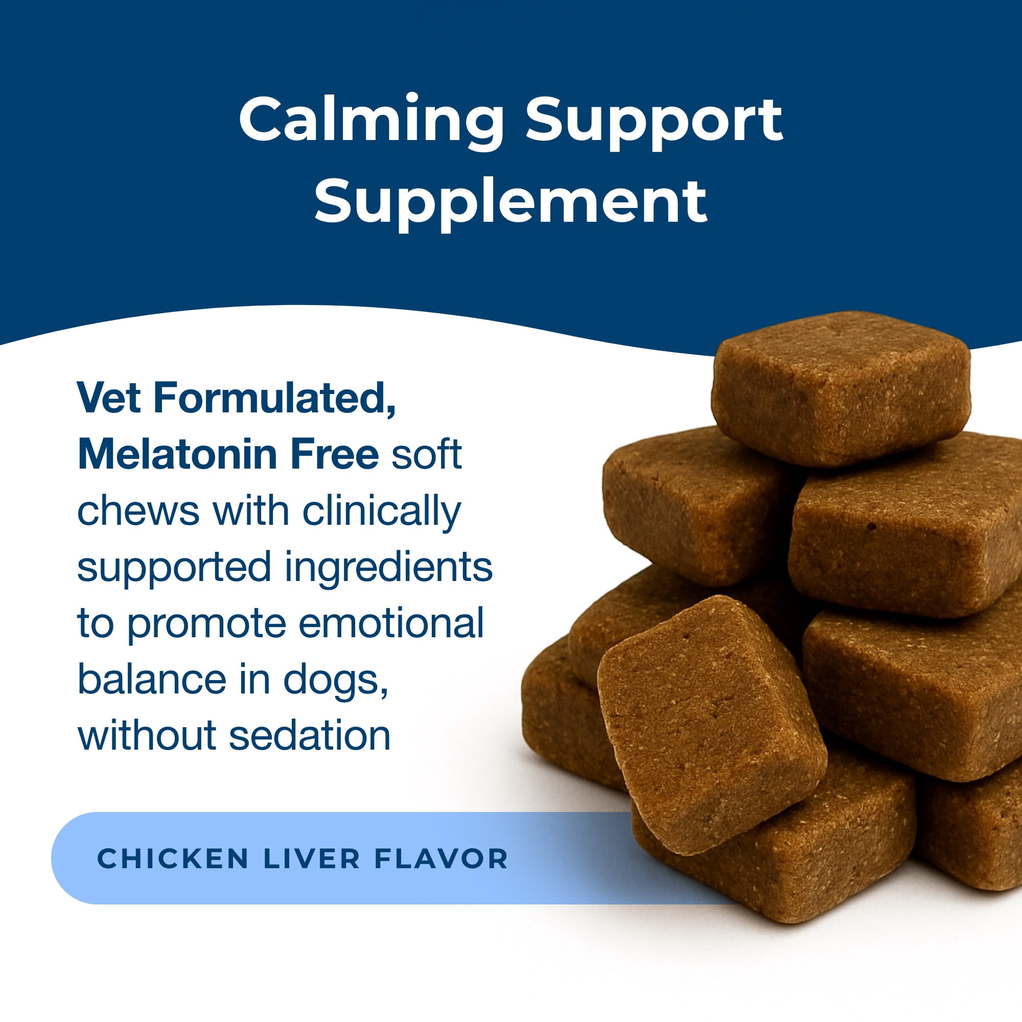 PetAg Dyne Soft Chews, Calming Supplement - 60 Chicken Liver Flavor Chews