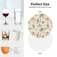 thumbnail image 4 of KLL Drink Coasters Set Round Shape of 4,PU Leather Absorbent Coasters Set Decorative Coffee Cup Coasters Housewarming Gift for Home Decor-Turtle Crab Sea Horse, 4 of 5