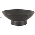 thumbnail image 3 of DecMode 16" Round Wide Black Ceramic Decorative Bowl with Elevated Base, 3 of 13