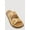 CAMEL SUEDE, variant on Women's Faux Suede Double Metallic Buckle Slide Sandals