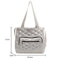 thumbnail image 2 of Bolso Bandolera Acolchado Algodón-Acolchado Nylon Invierno Mujer Bolsos para Fiesta Beige, 2 of 9