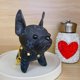 thumbnail image 3 of Presbyopia Bulldog Pendant Car Accessories French Bulldog Doll Key Ring Leather Bag Pony Pendant Accessories Style 6, 3 of 3