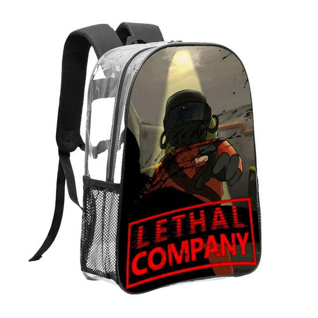 Compañía LetalMochila transparente temática, resistente y duradera, bolsa see-through para trabajo, deporte, universidad y viaje, 31 × 43 cm