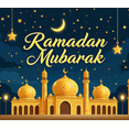 thumbnail image 4 of Ramadan Themed Decorative Backdrop Banner with Crescent Moon Lanterns and Mosque Silhouettes Ramadan Mubarak Party Decorations Photography Props Muslim Celebration Event Background Decors, 4 of 8