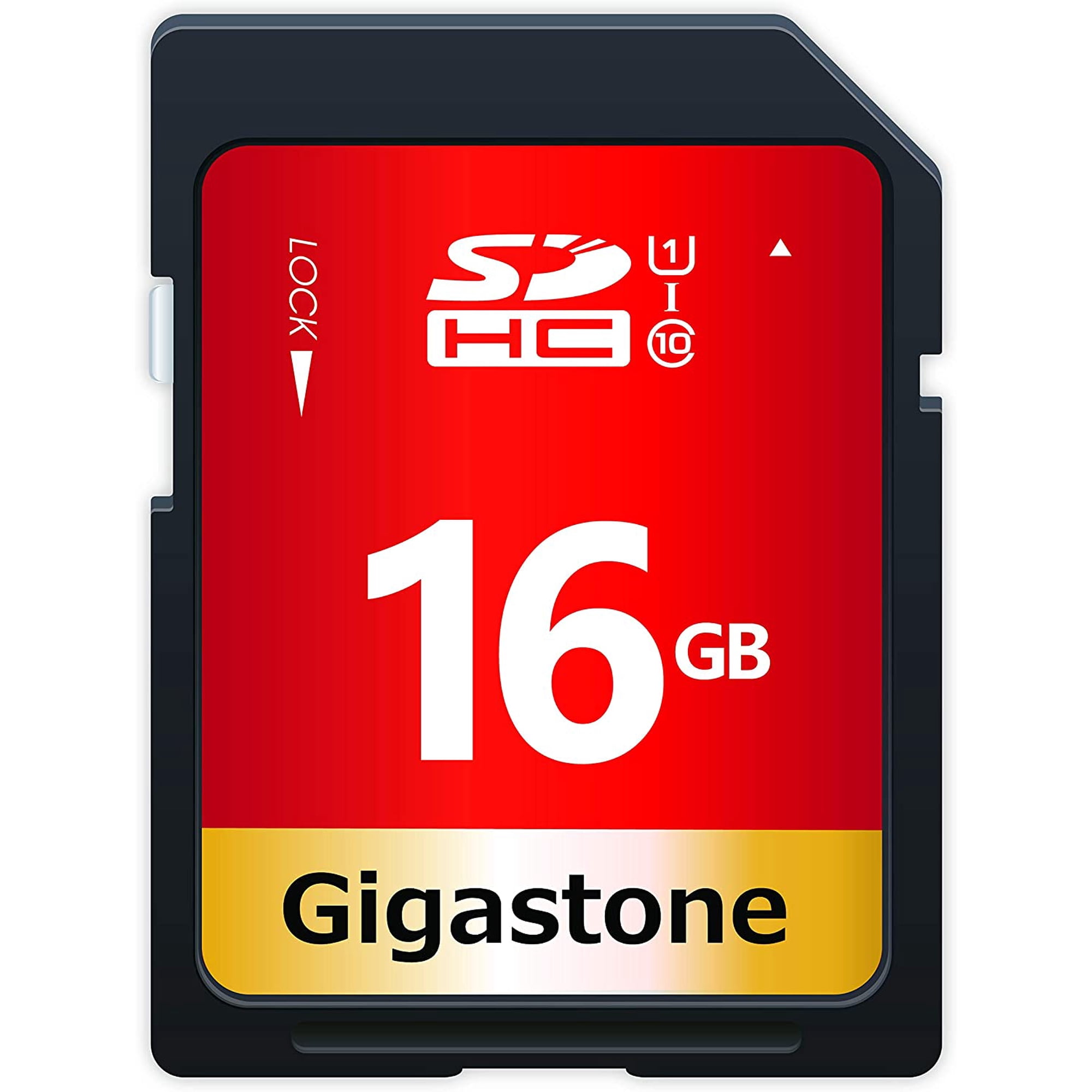 Gigastone 16GB SD Card UHS-I U1 Class 10 SDHC Memory Card High-Speed Full HD Video Canon Nikon Sony Pentax Kodak Olympus Panasonic Digital Camera