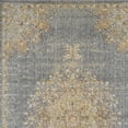 thumbnail image 2 of 3' x 5' Slate Grey Medallion Bordered Wool Indoor Area Rug, 2 of 2