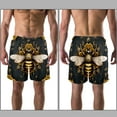 thumbnail image 3 of luoweisi Men's Beach Shorts Quick Dry Swim Trunks with Mesh Lining Bee XL, 3 of 5