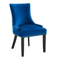 thumbnail image 3 of Modway Marquis 20.5" Velvet Dining Side Chairs in Emerald Green/Black (Set of 2), 3 of 9