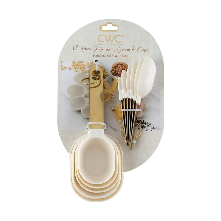 Cook With Color 12-Piece Measuring Cup & Spoon Set, White photo 4