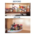 thumbnail image 2 of 2 Corner Spice Rack Non Slip 3 Tier Step Shelf Organizer - White - For Kitchen, Refrigerator, Pantry, Cabinet, Cupboards, Countertops & More, 2 of 7