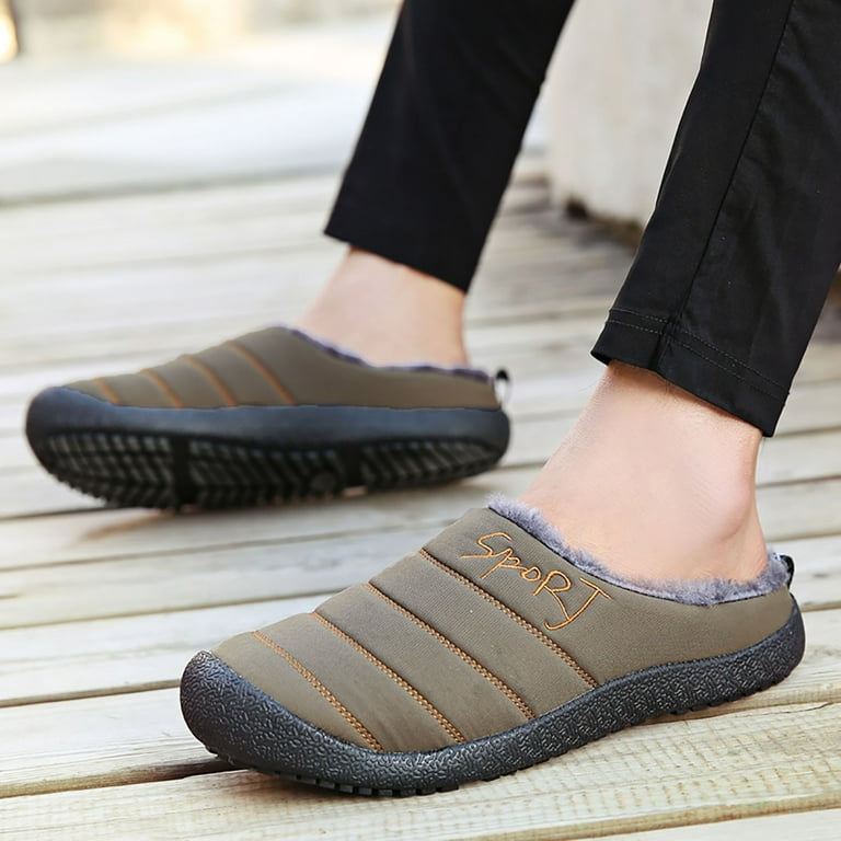 Mens house shoes hot sale wide width