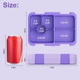 thumbnail image 4 of Bento Kids Lunch Box, 6 Compartments BPA Free Bento Box for Kids, Lunch Containers, Dishwasher Safe Back to School Snack Lunch Box, Ideal Portion Sizes On-the-Go Meal, Ages 3+,School(Light Purple), 4 of 5
