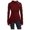 Wine, variant on HXWCHs Women's Casual Long Sleeve Turtleneck Pullover Blouse with Front Zipper Detail Comfortable Stylish Sweatshirt top S Wine