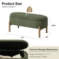thumbnail image 3 of Kithkasa 41″ Upholstered Ottoman Bench for Bedroom End of Bed, Bedroom Bench with Solid Wood Legs and Padded Seat, Modern Entryway Bench for Bedroom, Living Room,Green, 3 of 8