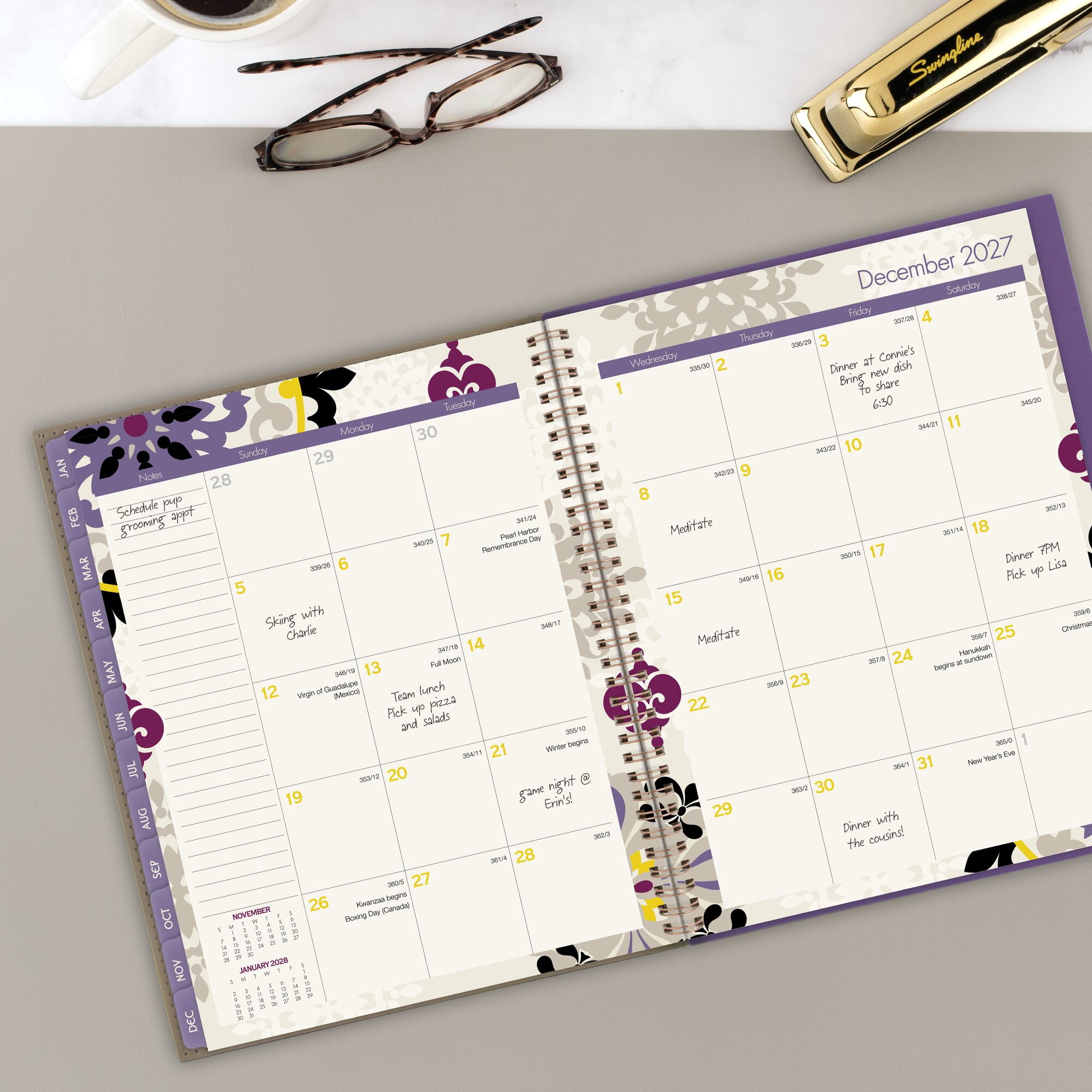 Mead Cambridge Vienna 2027 Weekly Monthly Planner Large 8 12 x 11 - Planners