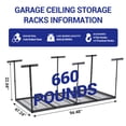 thumbnail image 7 of Accreate 4x8ft Overhead Garage Storage Rack, 22"-40" Height Adjustable Garage Ceiling Storage Rack With 4 Vertical Posts, 660lbs Weight Capacity, Heavy Duty Garage Storage System, 7 of 7