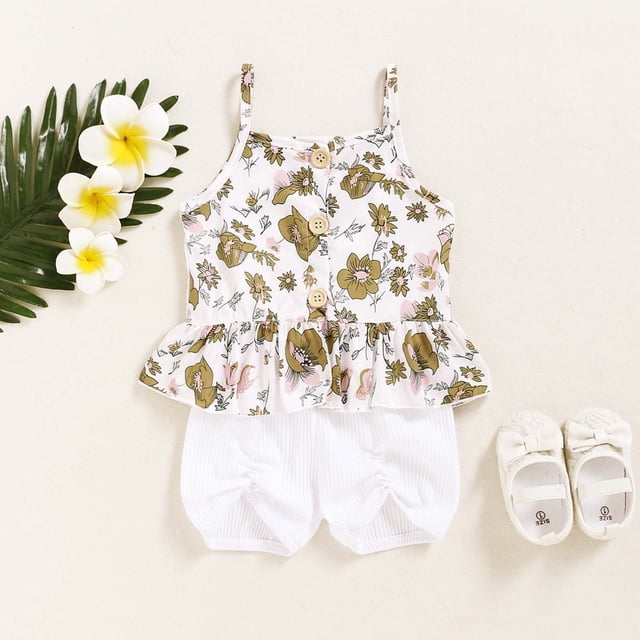 LSLJS Girls' Summer New Strip Printed Solid Color Top and Shorts Two-piece Set Summer Clothes Kids Clothing Trendy 2024