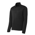thumbnail image 3 of Sport Tek Adult Male Men mock Neck Plain Long Sleeves Pullover Black Small, 3 of 4