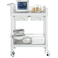thumbnail image 4 of Rocita Medical Trolley, Rolling Cart Mobile Trolley Cart with 2 Tier 330 Lbs Capacity, Platform Carts with 2 Drawers, Buckets  & 360°Rotate Wheels, 4 of 6
