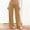 Khaki, variant on LEKODE Fold Over Yoga Pants for Women Low Rise Wide Leg Cute Flare Sweatpants Athletic Workout Cotton Flare Leggings White L