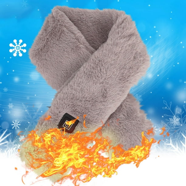 Xihbxyly Bufanda Calefactable Usb, 3 Velocidades de Calentamiento Ajustables, Alivio Del Dolor de Cuello, Calentador Portátil para Invierno, Accesorio Unisex, Ideal para Actividades Al Aire Libre, 1