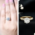 thumbnail image 4 of Rosec Jewels IGI Certified Lab Grown Diamond 3 Carat Engagement Ring for Women - E-VS1 Quality - Round Diamond Solitaire Ring, 10K Yellow Gold, US 9.50, 4 of 9