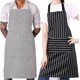 thumbnail image 1 of Mandiles de Cocina Mujer y Hombre, 2 Piezas Delantales de Cocina, Delantal de Cocina de Lona, Aplicable para Parrillero, Cocina, Reposteria, Barista, Meseros, Chef, Estilo Rayado, 1 of 4