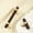 Hole-160mm, variant on 2pcs Modern Walnut & Brass Cabinet Door Handle Set - Elegant Solid Wooden Pull Handles with Screws Included