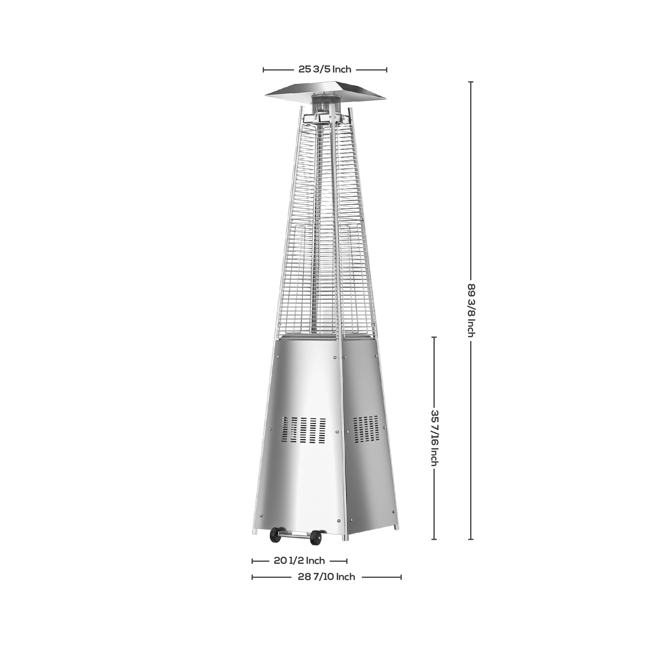 Buy WestinTrends 46,000 BTU Pyramid Propane Patio Heater for Outdoor
