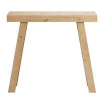 Alaterre Furniture Lawas Solid Wood Console Table - 36 Inch Small Entryway Table (Light Oak)