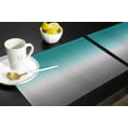 thumbnail image 5 of Gradient Turquoise Gray Grey Abstract Art Placemats for Dinning Table Set of 4 Waterproof Cloth Table Mats, Cotton Linen Place Mats Fabric Dinner Mat Easy Clean Farmhouse Resistant Holiday Table Decor, 5 of 6
