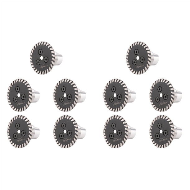 10piezas 50 mm M14 de Diamante de Apertura con Disco de Corte y Grabado Desmontable, Adecuada para Granito, Arenisca y Hormigón