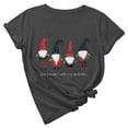 thumbnail image 2 of jsaierl Christmas Shirts Women Short Sleeve Gnome Graphic Tops Round Neck Shirt Bleached Plus Size Tees Blouse Top Christmas Gifts for Teen Girls, 2 of 9
