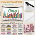 thumbnail image 2 of Bolsa de maquillaje Reginary Chicago Souvenir, 12 unidades, para viajes de mujer, 2 of 7