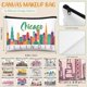 thumbnail image 2 of Bolsa de maquillaje Reginary Chicago Souvenir, 12 unidades, para viajes de mujer, 2 of 7