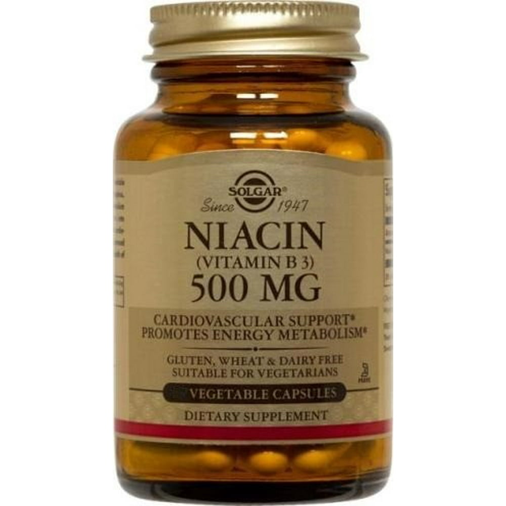 Solgar Niacin Vitamin B3 500 mg Vegetable Capsules, 250 Ct Walmart