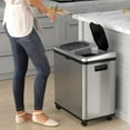 thumbnail image 2 of iTouchless Halo Dual Compartment Stainless Steel Sensor Recycle Bin and Trash Can 16 Gallon (RT16SS), 2 of 2