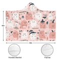 thumbnail image 3 of Wearable Blanket,Kawaii Halloween Ghosts Pattern Hooded Wearable Flannel Blanket for Adults & Teens,Winter Poncho Shawl Wrap Cape Cozy Anti-Pill,60"x80", 3 of 5