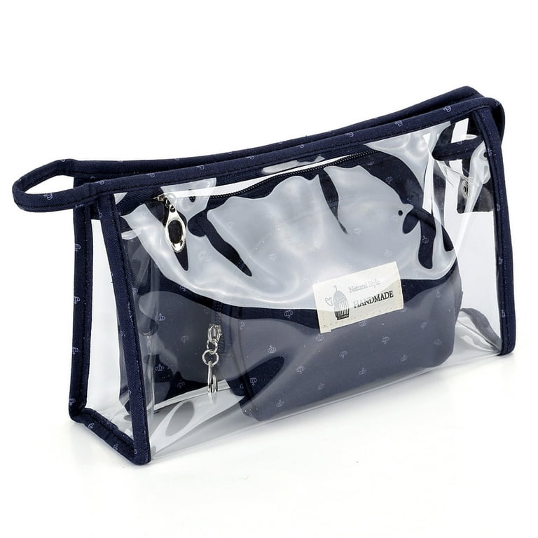3 in 1 Clear Cosmetic Makeup Bags Kit Set, Portable Transparent