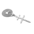 thumbnail image 3 of iJewelry2 Silver-tone Dusse Double Cross Pendant Rope Chain Necklace 20'', 3 of 5