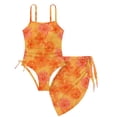 thumbnail image 6 of Bobifish Toddler Girls Swimsuit Set One Piece Swimwear Floral Print Bodysuit With Skirt Summer Beach Children Girls Swimwear, 6 of 6
